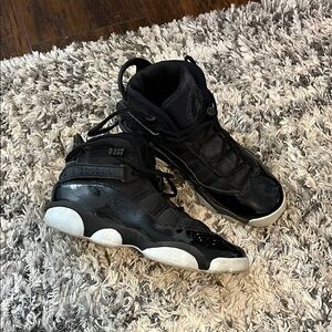 Jordan Kids Black and White Sneakers